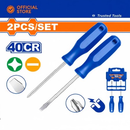 2Pc Screwdriver Set 6' WSS2302